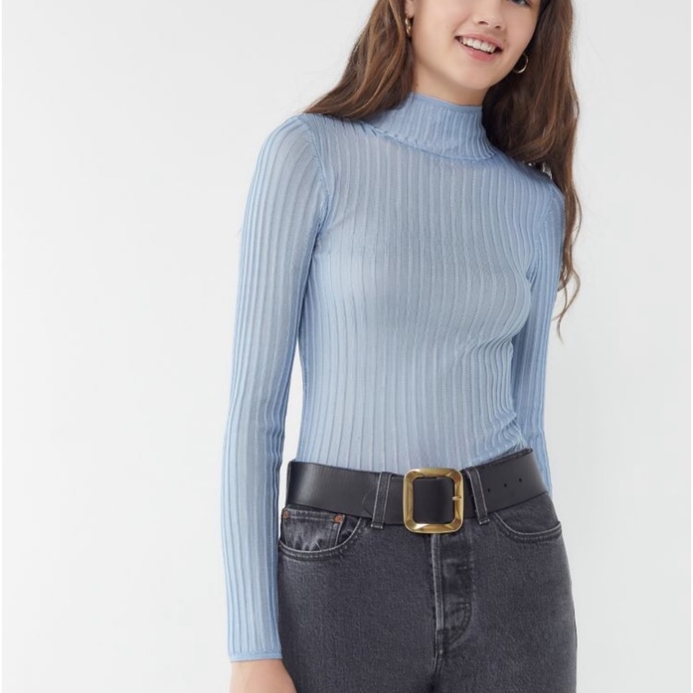 Super cute urban outfitters sheer mock neck shirt
